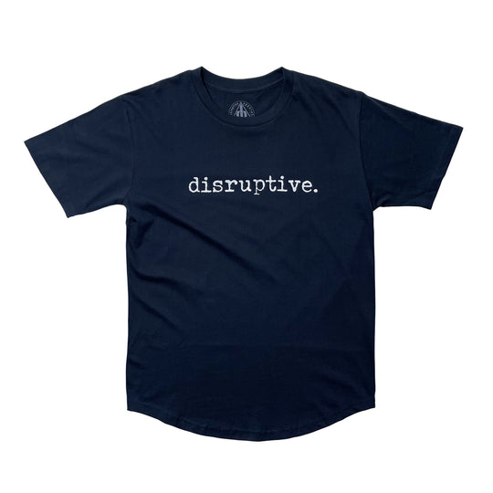 Statement Scoop Tee - Navy